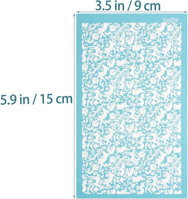 Rabbit Clay Template Reusable Silk Screen Stencils for Polymer Clay Crafts Portable Silk Screen Template
