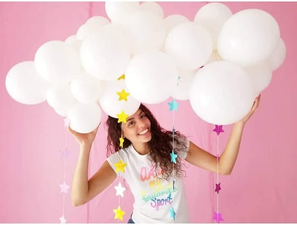200 pastelhvide balloner 5 tommer Mini fortykkede makron hvide l