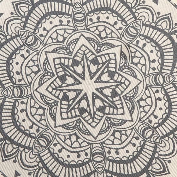Vintage Rundt Teppe 90cm Bomull Rundt Vaskbart Mandala Teppe