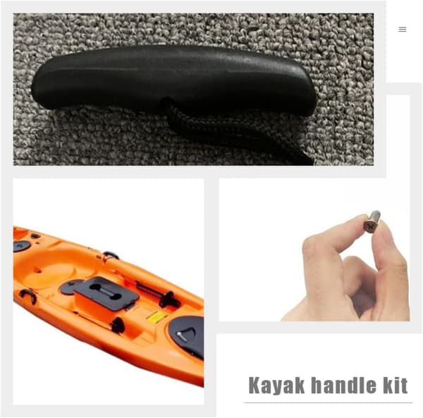Kayak Handle Kit with T-Shaped Pull Handles and Drain Plug Screws for Kayak Accessories