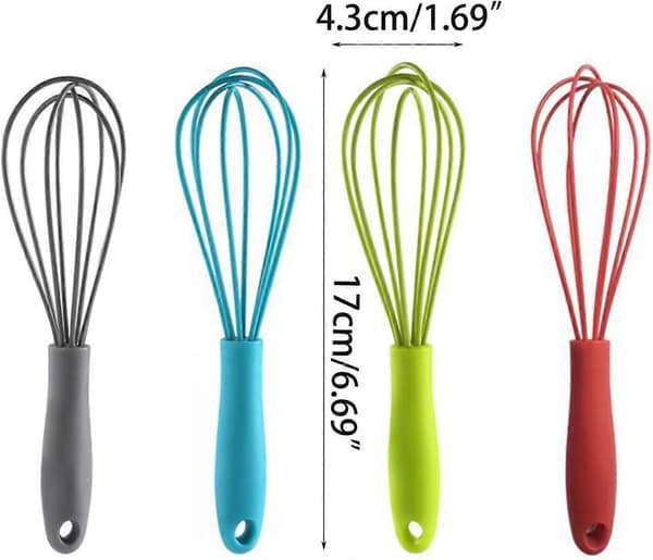Compact Silicone Egg Whisk, Portable Silicone Egg Mixer, Household Egg Foamer, Durable Egg Blender (Sky Blue)