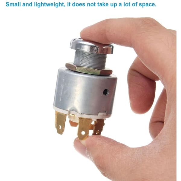 Ignition Switch, 12V Universal Engine Start Switch with Key Suitable for Motorcycles, Tractors, Cars and Boats