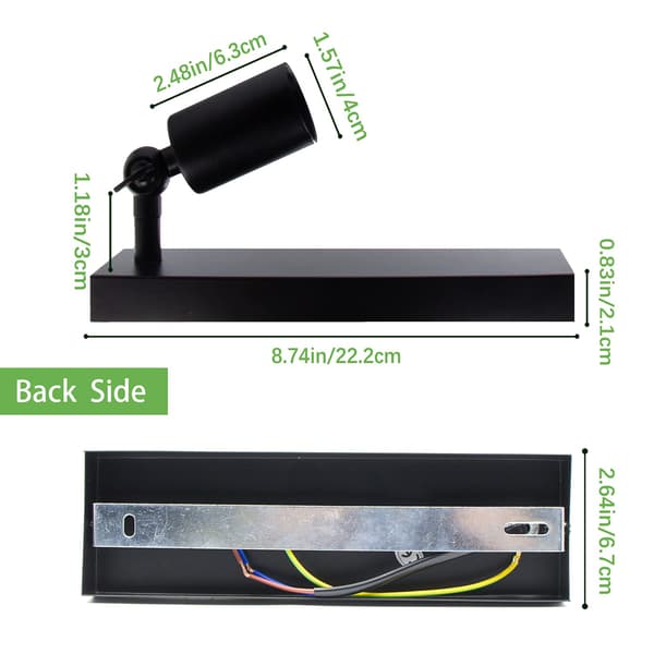 E27 Wall Lamp, 2-pack Wall Lights, Matte Black Wall Lamps, Rotatable Wall Spotlights, Wall Lamp Fixtures, Without Bulb
