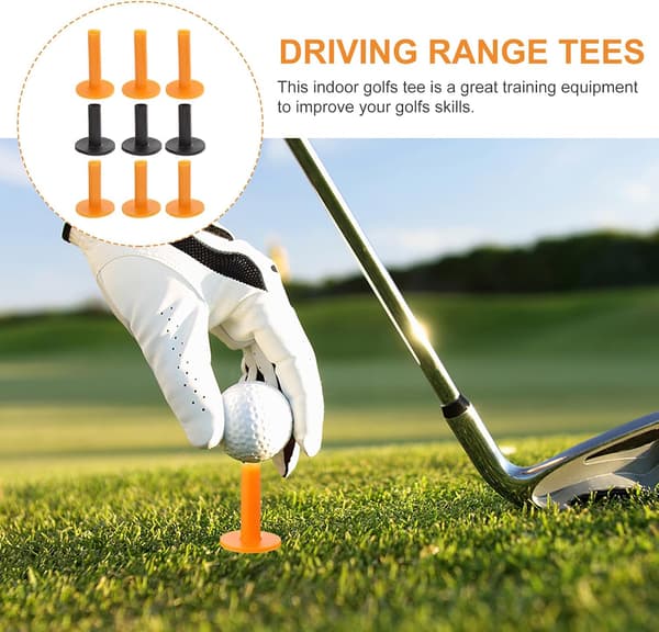 9 stk. gummi golftees sæt 88 mm 70 mm 60 mm til driving range træning indendørs golfmåtte
