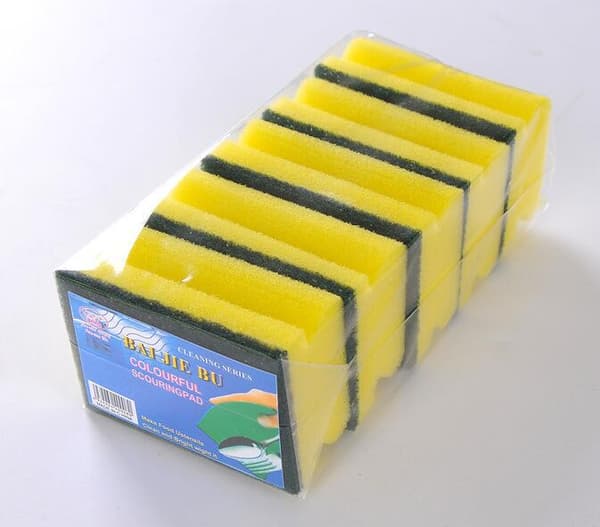 1 set med 5 st Klassisk Skrubbsvamp, För effektiv rengöring