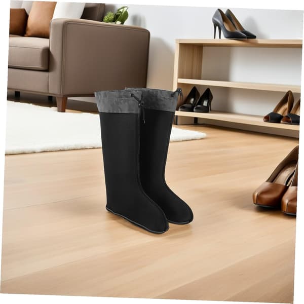 Men's Insulated Winter Boot Liners with Adjustable Cuff, Thick Warm Rain Boot Socks