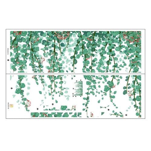 Eucalyptus Vine Leaf Wall Decals in Green, Removable Watercolor Art
