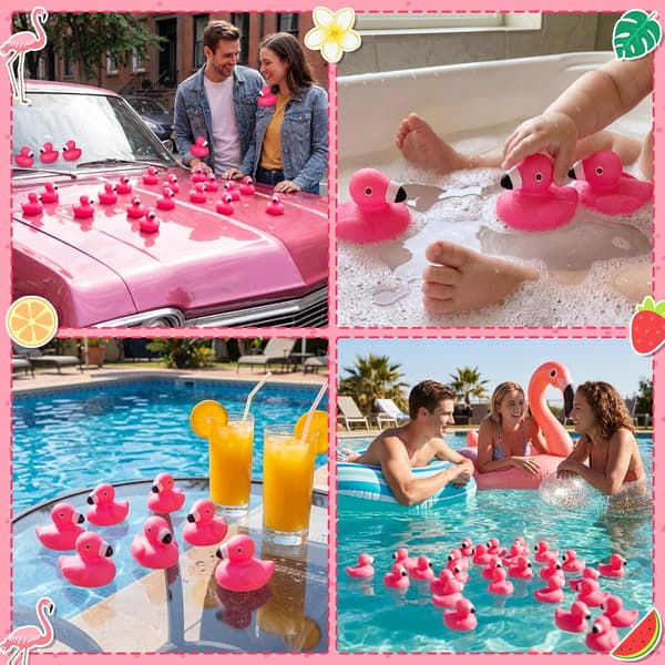 24 stk. Flamingo Gummiand Bulk Festgave Badelegetøj number_of_items