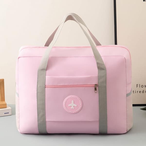 Lättviktsresväska, hopfällbar handbagage weekendväska Rosa Pink