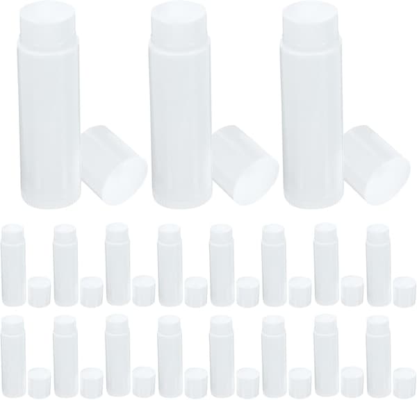 50 Pcs Empty Lip Balm Tubes with Lids Lipstick Containers in PP Material, DIY Friendly