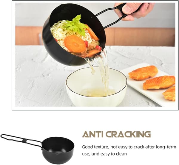 Mini Cast Iron Pot 11.7 cm Deep Cast Iron Pot with Handle, Multifunctional Soup Pot
