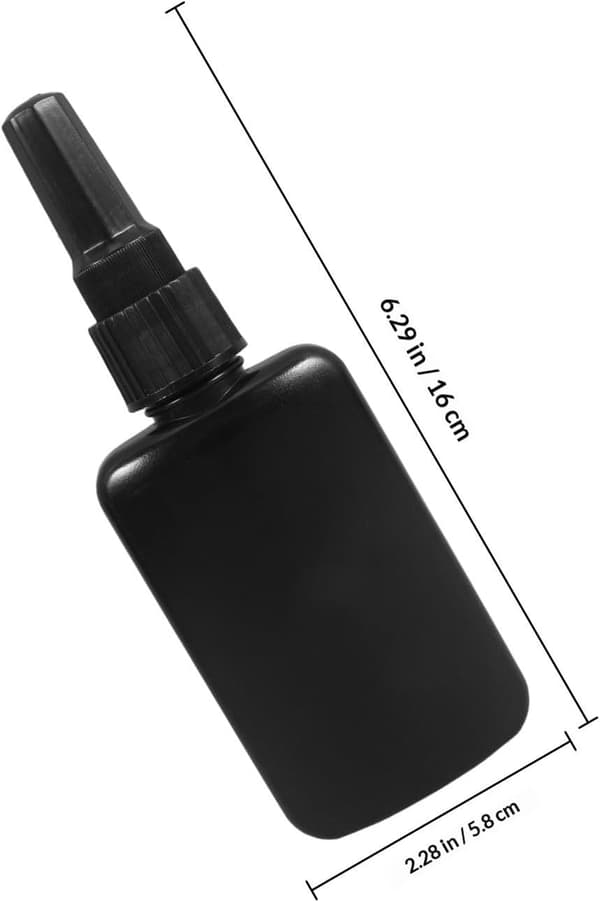 3 stk. sorte HDPE limflasker 50 ml med præcisionsspids til håndværk