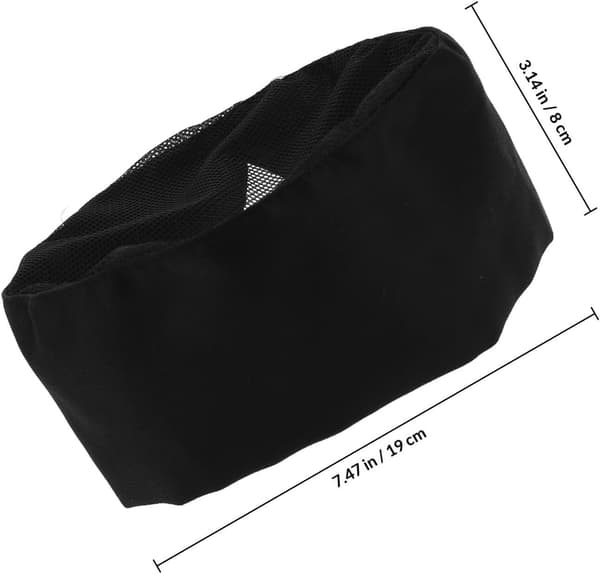 4-pack svart kockmössa för köksarbete och cateringtjänst, unisex