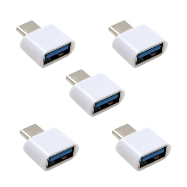 5 STK./Sæt CY UC-086 Type-C til USB 2.0 480Mbps OTG Adapterstik til Telefon Tablet USB-kabel