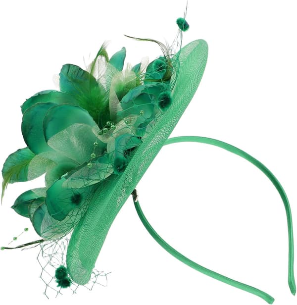 Fascinatorhat Blomsternet og Fjer Vintage Hårklemme til Teselskab Brude- og Bryllupsaccessories