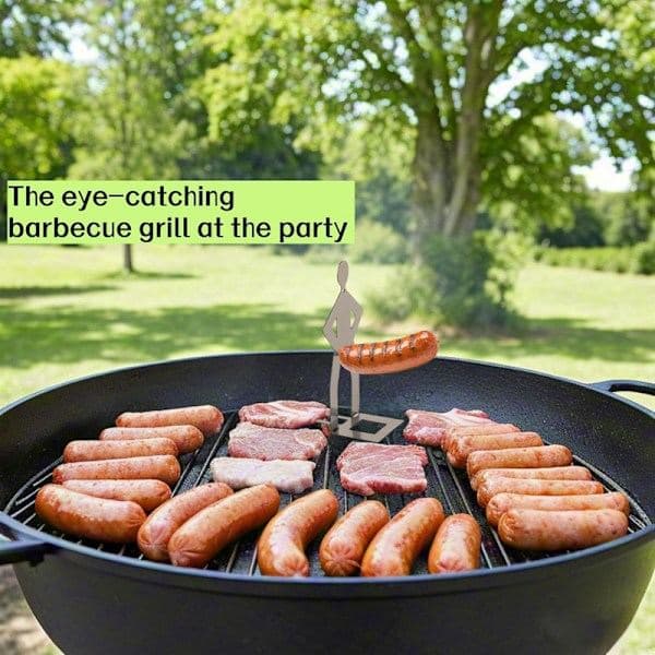 4 sjove BBQ-stativer til pølser, genanvendeligt pølsestativ i rustfrit stål 2 stk 2 stk 2 STK 2PCS