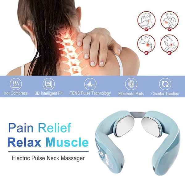 Multifunktionell nackmassage, trådlös smart nackmassage, nacke