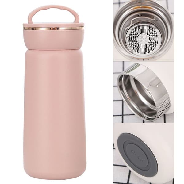 Stålvakuumkolv Resmugg Kaffeemugg Isolerad Vattenflaska Rosa KLB