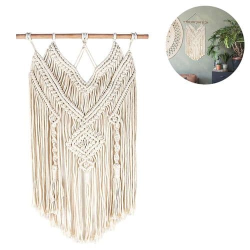 Boho-stil veggdekorasjon, vevd veggdekorasjon, bohemsk vevd veggteppe