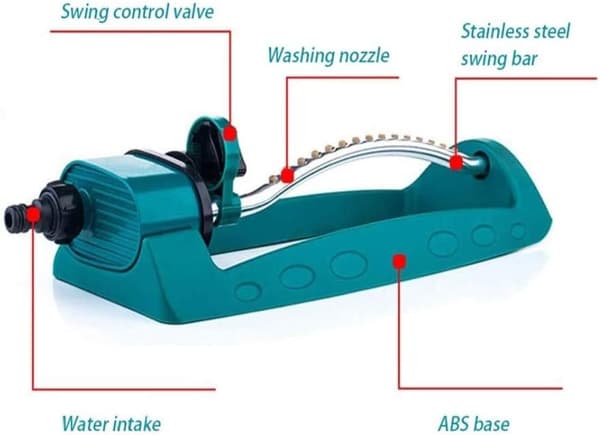 15-hulls automatisk roterende plen-sprinkler justerbart hagevanningssystem