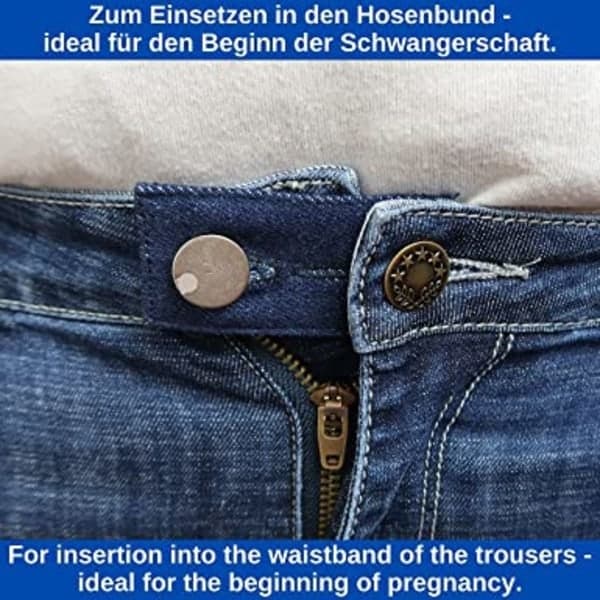 Bältesförlängare för jeans och byxor, 3-pack, midjeutökning upp till 5 cm