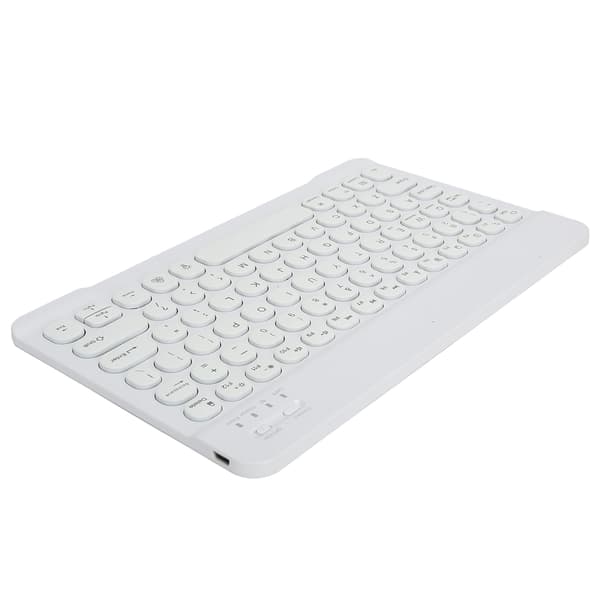 Wireless Keyboard 10 inch RGB Backlit Portable Keyboard with Round Keys for Tablet, Phone, Laptop, PC Computer