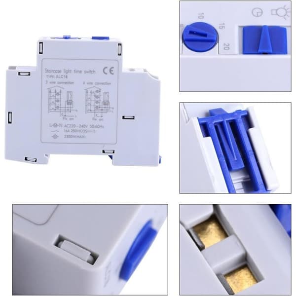 AC 220-240V Timer Switch, Staircase Lighting Timer for Home Stairs, Household Appliance Lighting Timer Switch
