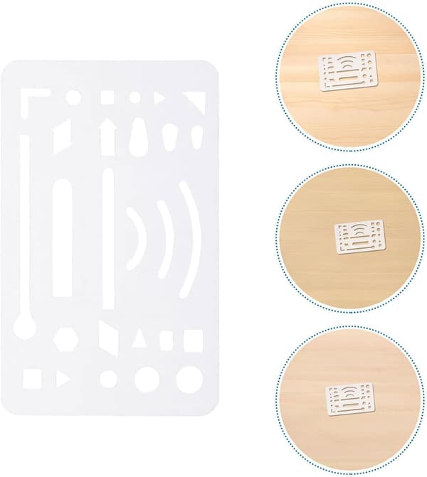 8 Pieces Mechanical Eraser Drawing Templates for Students, Stainless Steel Drawing Tools