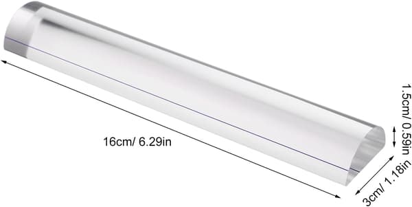 Magnifying Ruler 16 cm Acrylic Strip Shaped Ruler Bookmark Magnifier Measuring Magnifying Text