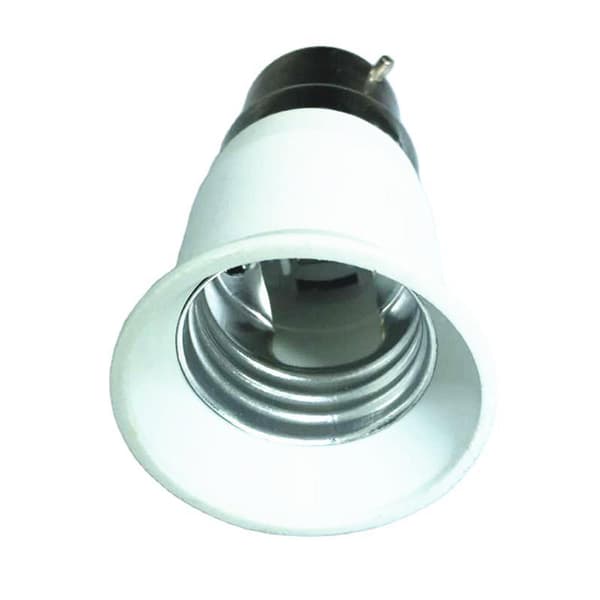 4x Sokkeladapter - B22 til E27 Sokkelomformer - Bajonettbase Lampeholderadapter for Halogen LED-lampe