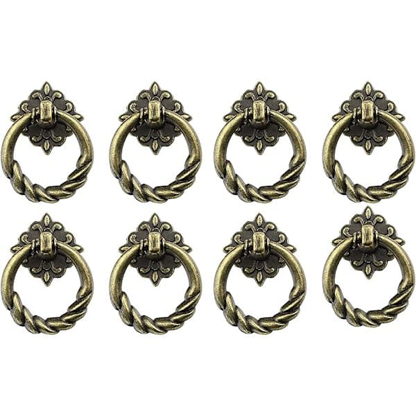 Stk. Trækhåndtag Vintage Knapper, Bronze Antikke Møbelknapper, Velegnet til Skabe, Toiletskabe, Møbler osv. (Bronze)
