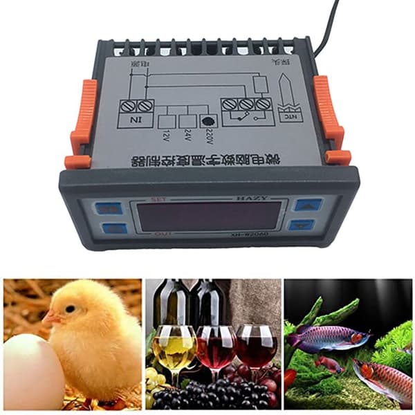 Computer Digital Thermostat XH-W2060 Built-in Digital Display Thermostat 12V for Refrigerator Freezer Cold Storage