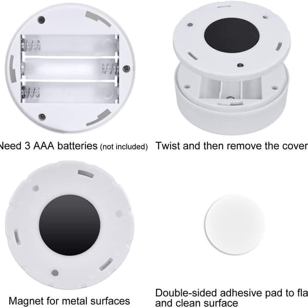 LED-nattlampa med rörelsesensor, LED-skåpsbelysning med fjärrkontroll, USB KLB
