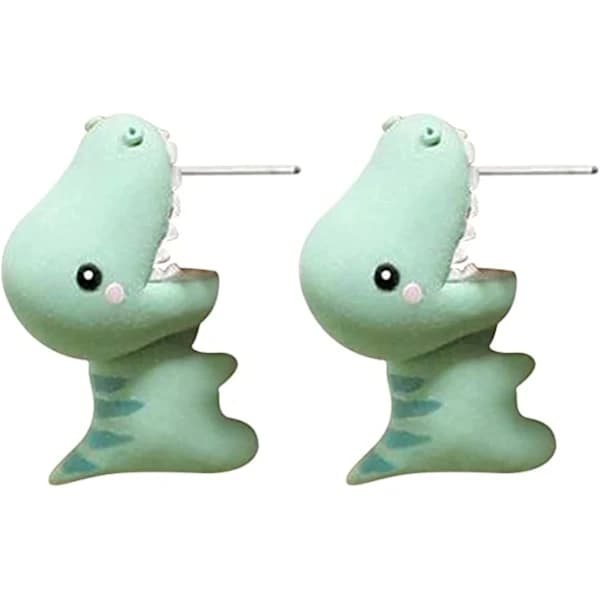 Søde dyrebid-øreringe - Dinosaur Haj-øreringe - 3D-tegneserie