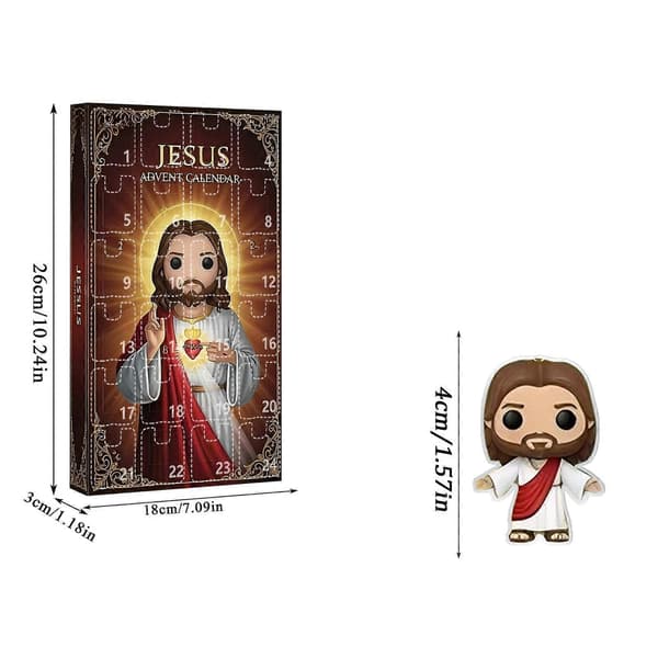 Jesus 24 dagar julkalender överraskningssamlarobjekt festdekoration (FMY)