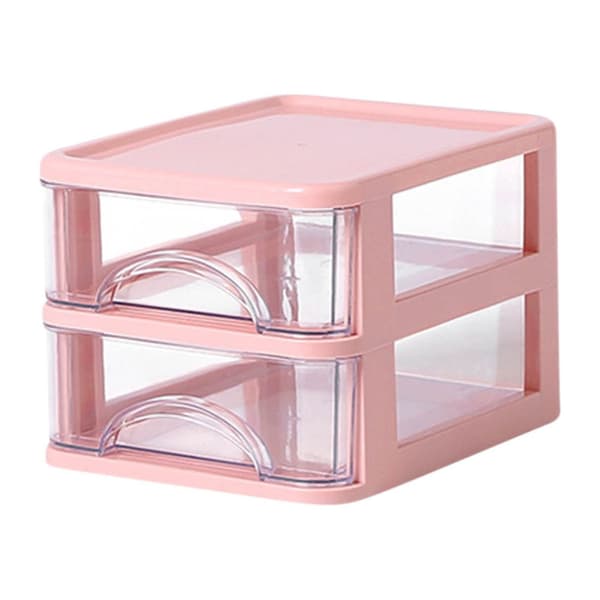 Cosmetic Storage Container for Makeup Lovers, Removable Desktop Organizer with Drawer Features Handle, Transparent Drawer Design for Efficient Small Storage