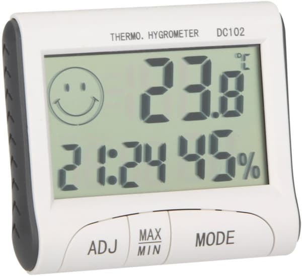 LCD Romtermometer Mini LCD Digital Innendørs Termometer Hygrometer Temperaturmåler Klokke Skrivebord Værstasjon