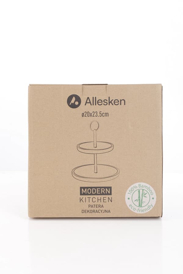 Moderne køkken 2-lags bambusfad 15x20x23,5 cm
