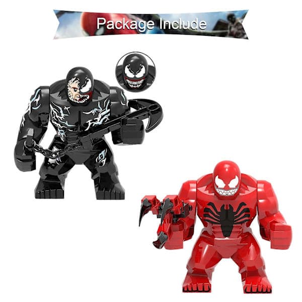8 stk. Actionfigurer Byggeklodser Sæt Samleobjekt 4,5-7,1 cm Venom Minifigurer Byggesæt