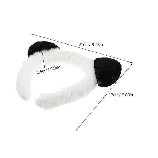 4 stk Pandaøre-hodebånd: Dyre-cosplay panda-tema hårspenne - Kostymefest-hodeplagg for karneval og Halloween-temaer