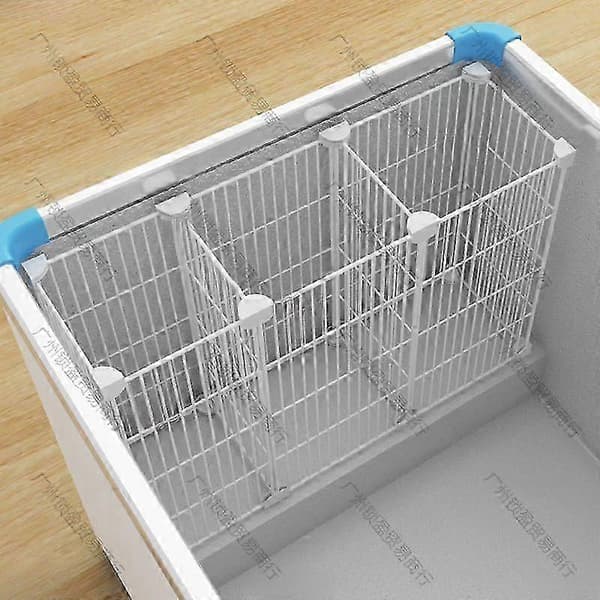 Freezer Organizer: Freezer Organization Divider Metal Wire Partition Container Storage Basket for Food Categorization