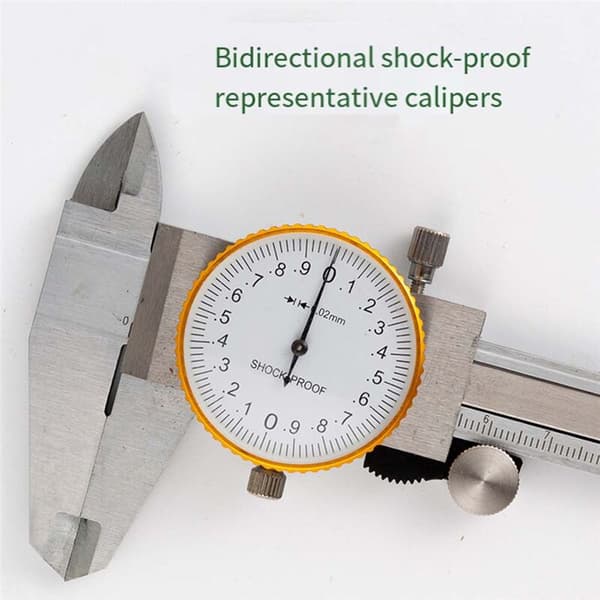 0,02 mm Bidirectional Shockproof Dial Caliper 150 Diameter Measuring Caliper
