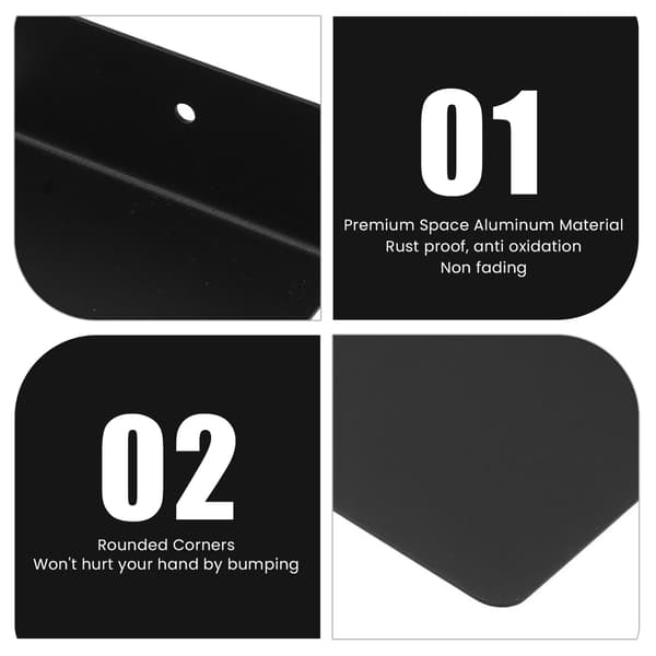Floating AV Shelf Thick Stainless Metal Wall Mounted Shelf for Projector Set Top Box Router Camera