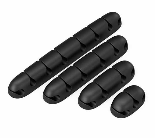 2-Pack - Cable Holder - Efficient Storage for Four Cables Svart 30