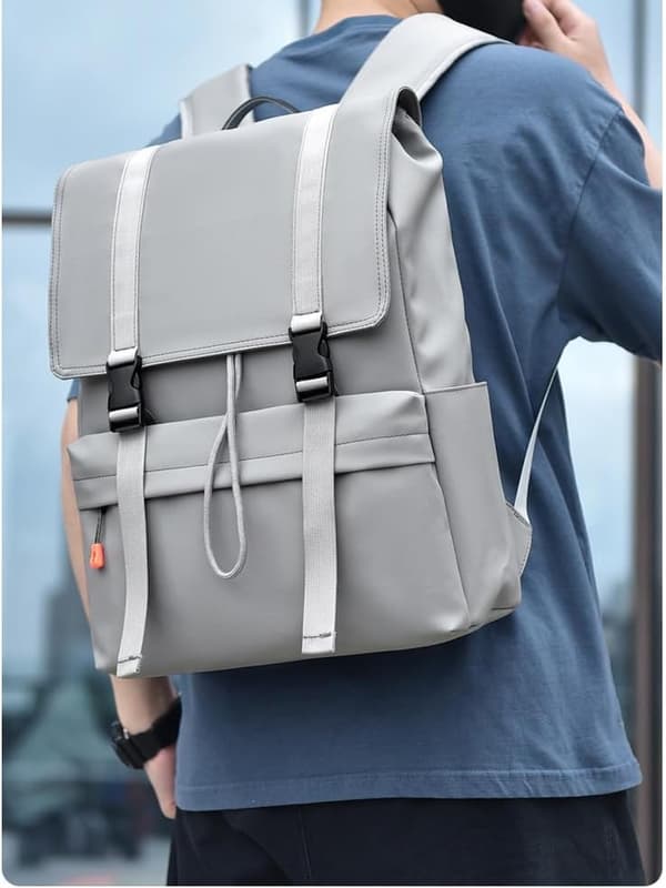 Men's Backpack, Large Capacity Business Computer Bag, Outdoor Cycling Backpack Grey