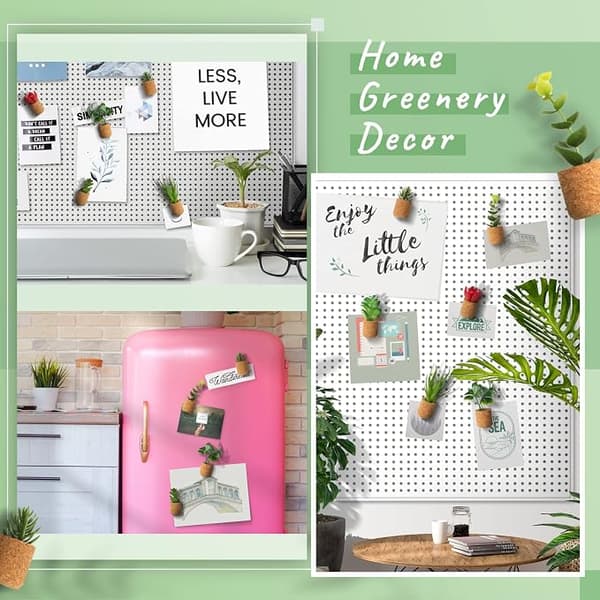 Artificial Succulent Plant Magnet for Refrigerator - Potted Succulents
