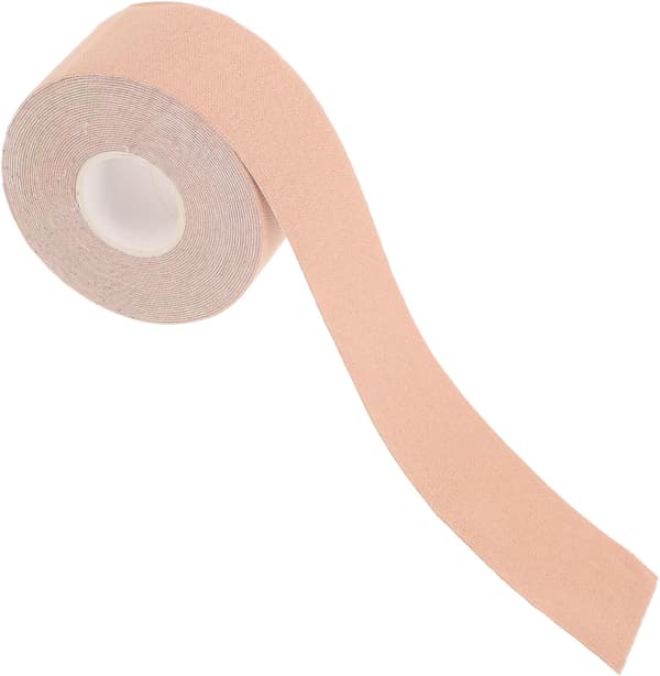 Engangs kravebeskytter tape rulle 3,8 cm X 5 m bomuld beige