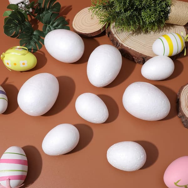 40 stk skum påskeegg DIY håndverksmateriale 6cm 8cm skumball påskepynt eggpynt maling sesonghåndverk