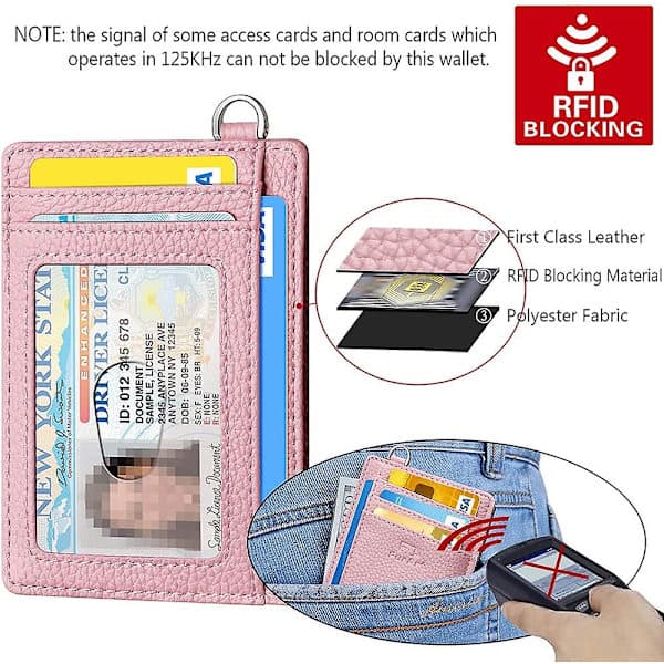 Smal og minimalistisk lommebok, frontlommebok, RFID-beskyttelse, kredittkortholder for menn og kvinner