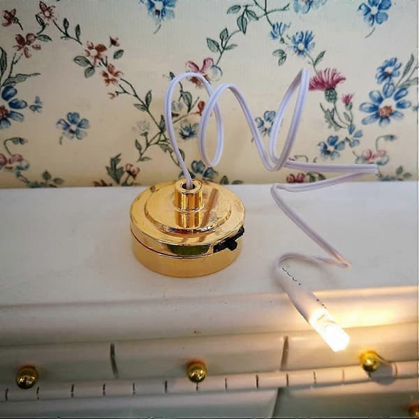 1/12 Scale LED Lamp for 1:12 Dollhouse Room Decor Accessory Lamp